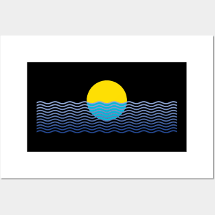 Beautiful modern minimal sun and water design Posters and Art